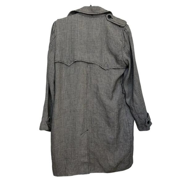 Lauren Ralph Lauren Women's 100% Linen Houndstooth Coat Black White Size Medium - Picture 2 of 6